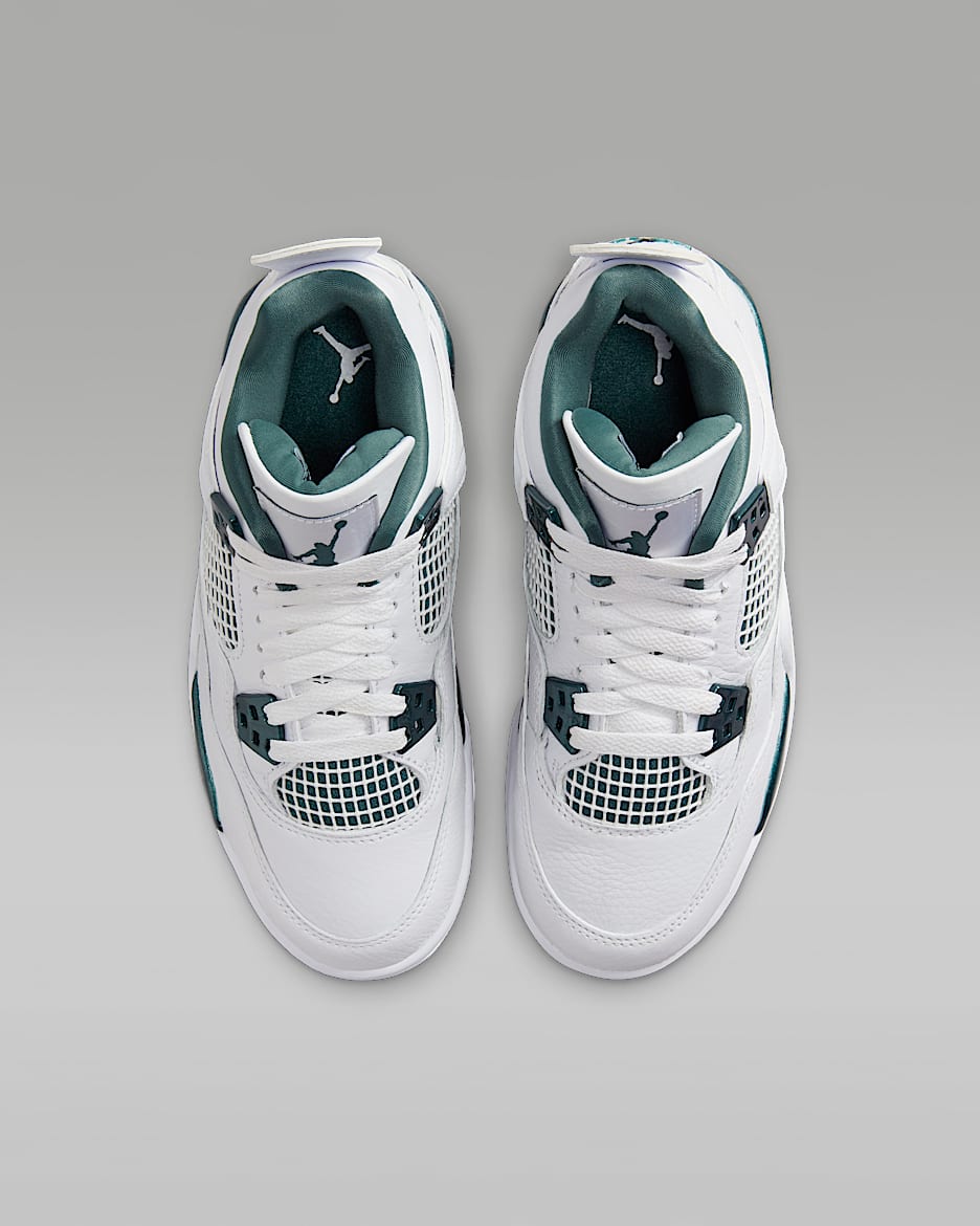 Air Jordan 4 Retro Oxidized Green Big Kids Shoes. Nike